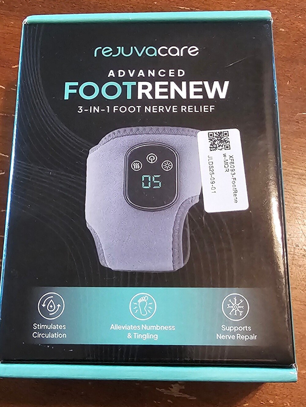 Rejuvacare FootRenew 3-in-1 Foot Nerve Relief Wrap - Gray